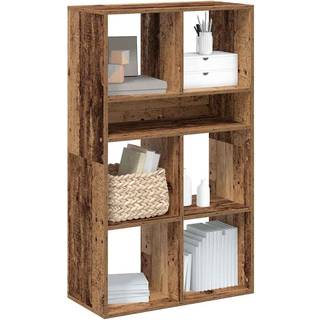 Bogreol Konstrueret Træ Antikt Trælook - Gammelt træ / 66 x 31 x 112 cm