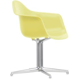 Vitra - Eames RE Plastic Armchair DAL 92 Citron, Aluminium Polished - Skrivebordsstole - Charles & Ray Eames - Gul - Metal/Plast
