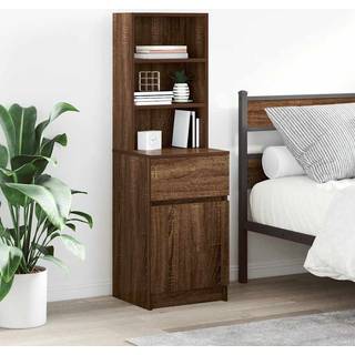 Sengebord 39X35X125 Cm Konstrueret Træ - Brun eg