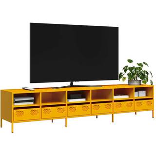 Tv-Bord 68X39X43,5 Cm Koldvalset Stål - 202 cm / sennepsgul