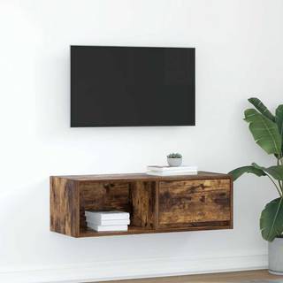 Tv-Bord 60X31X25,5 Cm Konstrueret Træ - 1 / 80 cm / Røget eg