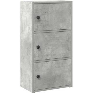 bogreol 40x24x77 cm konstrueret træ betongrå