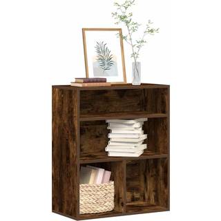 bogreol 60x30x71,5 cm konstrueret træ røget egetræ