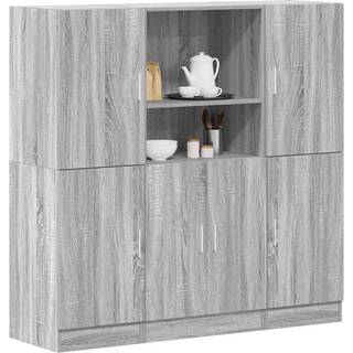 Køkkenskabssæt 3 Dele Konstrueret Træ Antikt Træ - Grå sonoma-eg