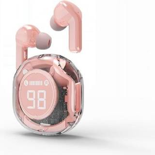 Trådløst in ear-headset med oplader - pink