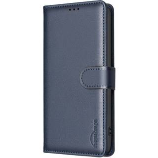 BINFEN Samsung Galaxy A26 (5G) Imiteret Læder Flip Cover m. RFID Blokering & Kortholder - Blå