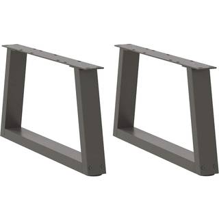 sofabordsben V-formet 2 stk. antracit 70x(30-31,3) cm stål