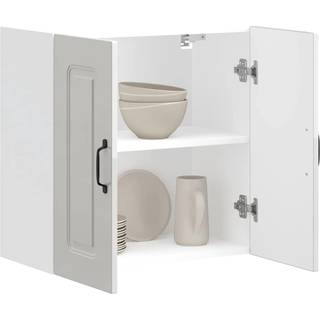 Køkkenvægskab Kalmar Konstrueret Træ Højglans Hvid