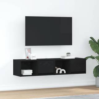 tv-borde 2 stk. 60x31x25,5 cm konstrueret træ sort egetræsfarve