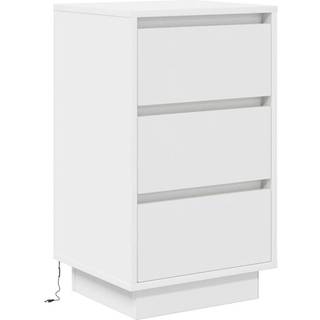 Sengeskab Med Led-Lys 38X34X - 1 / Hvid / 65 cm