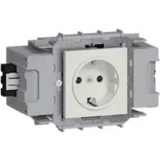 Stikkontakt Ecoline 1xSchuko frontmonteret RAL 9016, Hvid