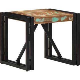 Sofabord Massivt Genbrugstræ Flerfarvet - Massivt genanvendt træ / 40 x 40 x 35 cm