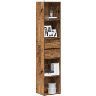 Bogreol 36X30X171 Cm Konstrueret Træ - Gammelt træ