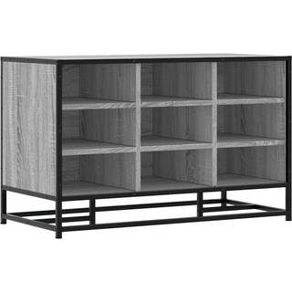 Skobænk 84X40X53,5 Cm Konstrueret Træ Metal Etræsfarve - Grå sonoma-eg