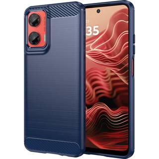 EIDERWOOD Motorola Moto G35 5G Cover m. Carbon Fiber Texture - Blå