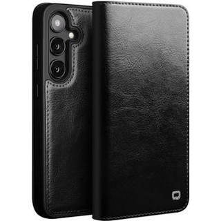 Samsung Galaxy S25 - QIALINO Classic ægte læder cover / pung - Sort