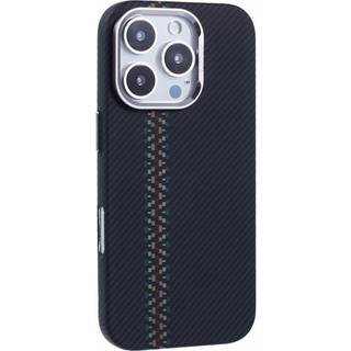 iPhone 16 Pro - EIDERWOOD Mønstret Carbon Cover - MagSafe Kompatibel - Dark ZigZag Pattern