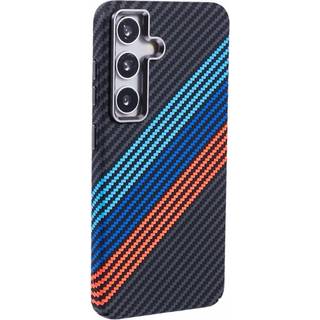 Samsung Galaxy S24 - EIDERWOOD Mønstret Carbon Cover - MagSafe Kompatibel - Colorful Stripes