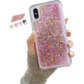 iPhone X/Xs - Bevægelig Glitter 3D Bling Telefon Cover