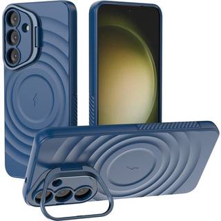 Samsung Galaxy S25+ (Plus) - EIDERWOOD Fleksibelt Plastik Cover m. Tekstur & Kickstand - Blå