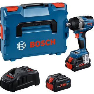 Bosch Professional GDS 18V-750 C Slagnøgle med 2 stk. 8,0Ah ProCore batteri, lader og L-BOXX 136