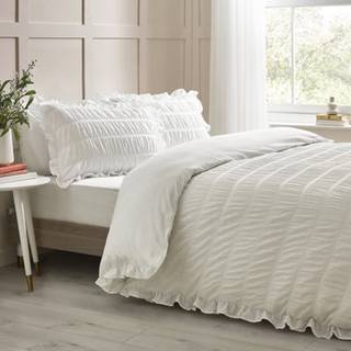 Catherine Lansfield Catherine Lansfield White Seersucker Frill Duvet Cover Set
