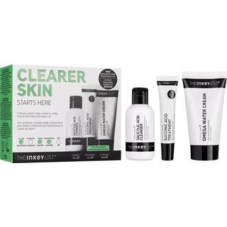 The INKEY List Ansigt Rensemidler Clearer Skin Starts Here Salicylic Acid Cleanser 60ml + Succinic Acid Treatment 15ml + Omega Water Cream 50ml + Hydrocolloid Invisible Pimple Patches deluxe sample (12 pcs) 1 Stk. (149,00 kr / 1 stk.) - 1 Stk.