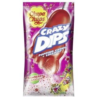 Chupa Chups Crazy Dips Jordbær 14 g.