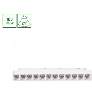 System Shift Basic - Gitter S Lineær Armatur 12W - 220mm, 2700K, Hvid - Dæmpbar : Ikke dæmpbar, Kulør : Varm