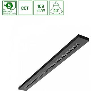 Spectrum Plank 120cm kontor armatur - Sort, 40W, RA90, CCT, UGR16 - Dæmpbar : Ikke dæmpbar, Kulør : CCT (Varm til Kold Hvid)