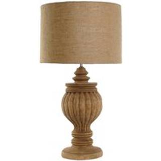 Bordlampe Home ESPRIT Natur Jute Træ 50 W 220 V 41 x 41 x 76 cm