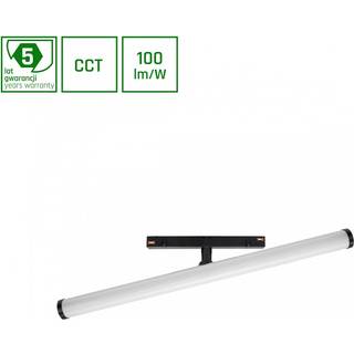 System Shift CCT- Beam Skinne Lys 12W - 28x400x75mm, 150°, Sort, CCT Afbryder - Dæmpbar : Ikke dæmpbar, Kulør : CCT (Varm til Kold Hvid)
