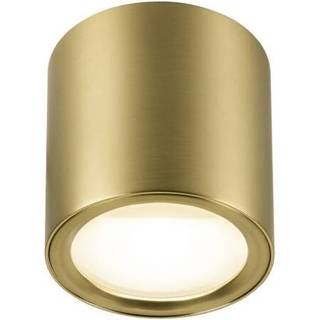 SLV LED-loftlampe Oculus, messingfarvet 9 cm dæmpbar til varmt lys