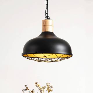 Hængelampe Olbi Lindby, dæmpbar, Sort, Stue/spisestue, Metal, Herregårds/rustik