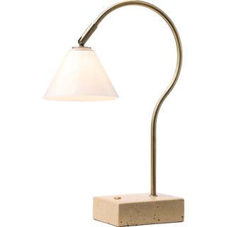 HALO DESIGN QUESTION ANTIK MESSING/OPAL GLAS PORTABLE BORDLAMPE