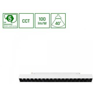 System Shift Smart-Grid M skinne Lys 17W - 303mm, 35°, hvid, CCT/dæmp - Kulør : CCT (Varm til Kold Hvid)