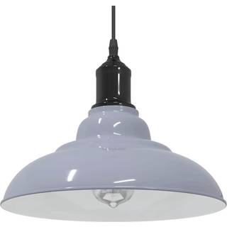 Pendellampe Højdejusterbar E27 Ø 31 Cm Metal Glans Sort - gloss grey