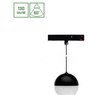 System Skift Basic - Globe P Ring Kugle Lamp Suspenderet 90mm, 10W, 3000K, Sort - Dæmpbar : Ikke dæmpbar, Kulør : Varm