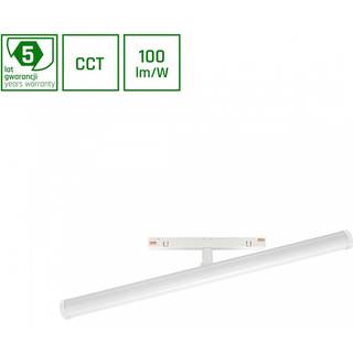 System Shift CCT- Beam Skinne Lys 12W - 28x400x75mm, 150°, Hvid, CCT Switch - Dæmpbar : Ikke dæmpbar, Kulør : CCT (Varm til Kold Hvid)