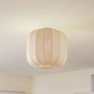 Lindby Helin loftlampe, beige, stof, Ø 35 cm