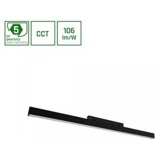 System Shift CCT-Line M skinne lys 17W - 602x23x42mm, 100°, sort, CCT switch - Dæmpbar : Ikke dæmpbar, Kulør : CCT (Varm til Kold Hvid)