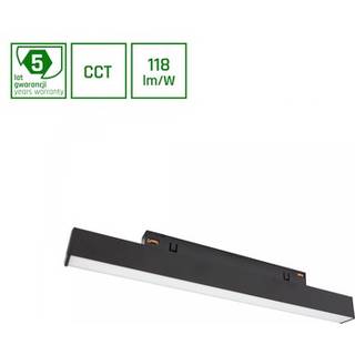 System Shift CCT - Line S 8W - Skinne Lys 304x23x42mm, 100°, Sort, CCT Switch - Dæmpbar : Ikke dæmpbar, Kulør : CCT (Varm til Kold Hvid)