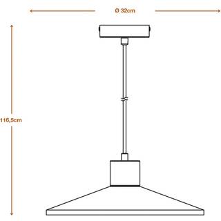 LEDVANCE Concrete Wood hængelampe, Ø 32 cm, beton, grå