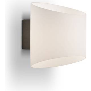 Herstal Evoke Væglampe Oval Antracitgrå / Opal - Væglamper Glas Hvid - HB5622054389