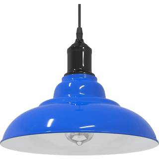 Pendellampe Højdejusterbar E27 Ø 31 Cm Metal Glans Sort - gloss dark blue