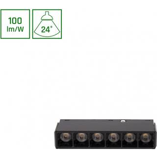 System Shift Basic - Gitter XS Lineær Armatur, 110mm, 6W, 4000K, Sort - Dæmpbar : Ikke dæmpbar, Kulør : Neutral