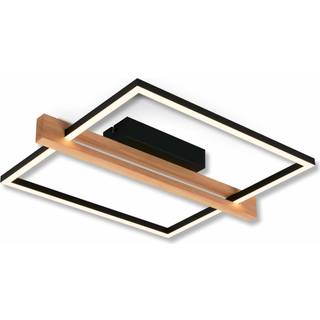 Moldura loftlampe, 43x35 cm, træ, metal, sort