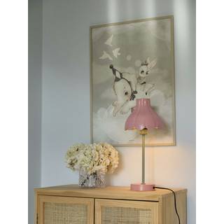 PR Home Wera bordlampe, pink/grøn, højde 47 cm, metal