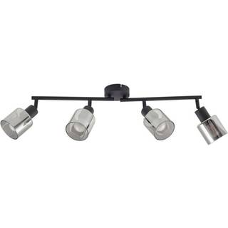 Lindby loftlampe Netty, 2 lyskilder, grå, glas