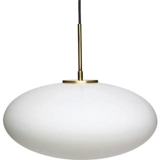 Hübsch Muse Ellipse Pendellampe Ø40 Cm - Pendler Glas Hvid - 961922
